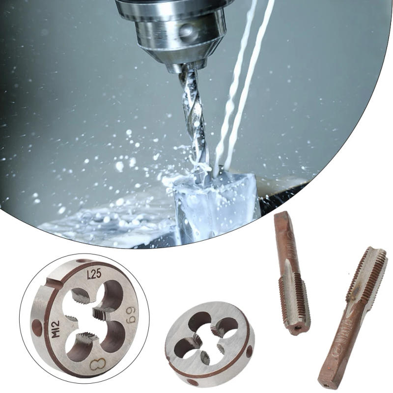 Description Picture 3 of item3pcs Right Hand Thread Tap And Die Set HSS M12 X 1.25mm Taper And Plug Tap And M12 X 1.25mm Die Metric Thread