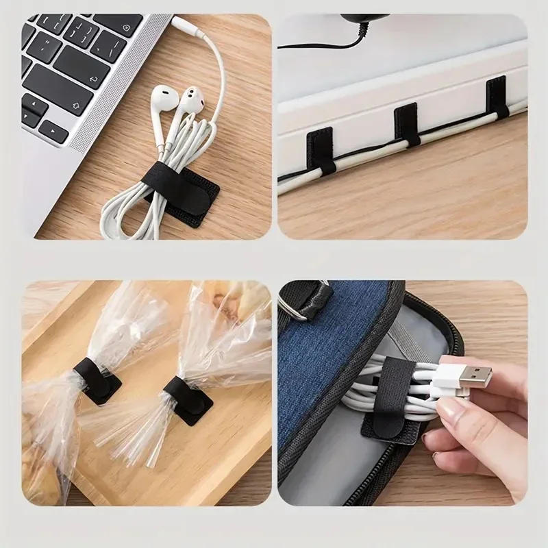 Description Picture 5 of item5/10/100PCS Cable Organizer Wire Winder USB Cable Management Protector for Wire Ties Phone Accessories Organizador Cables Too