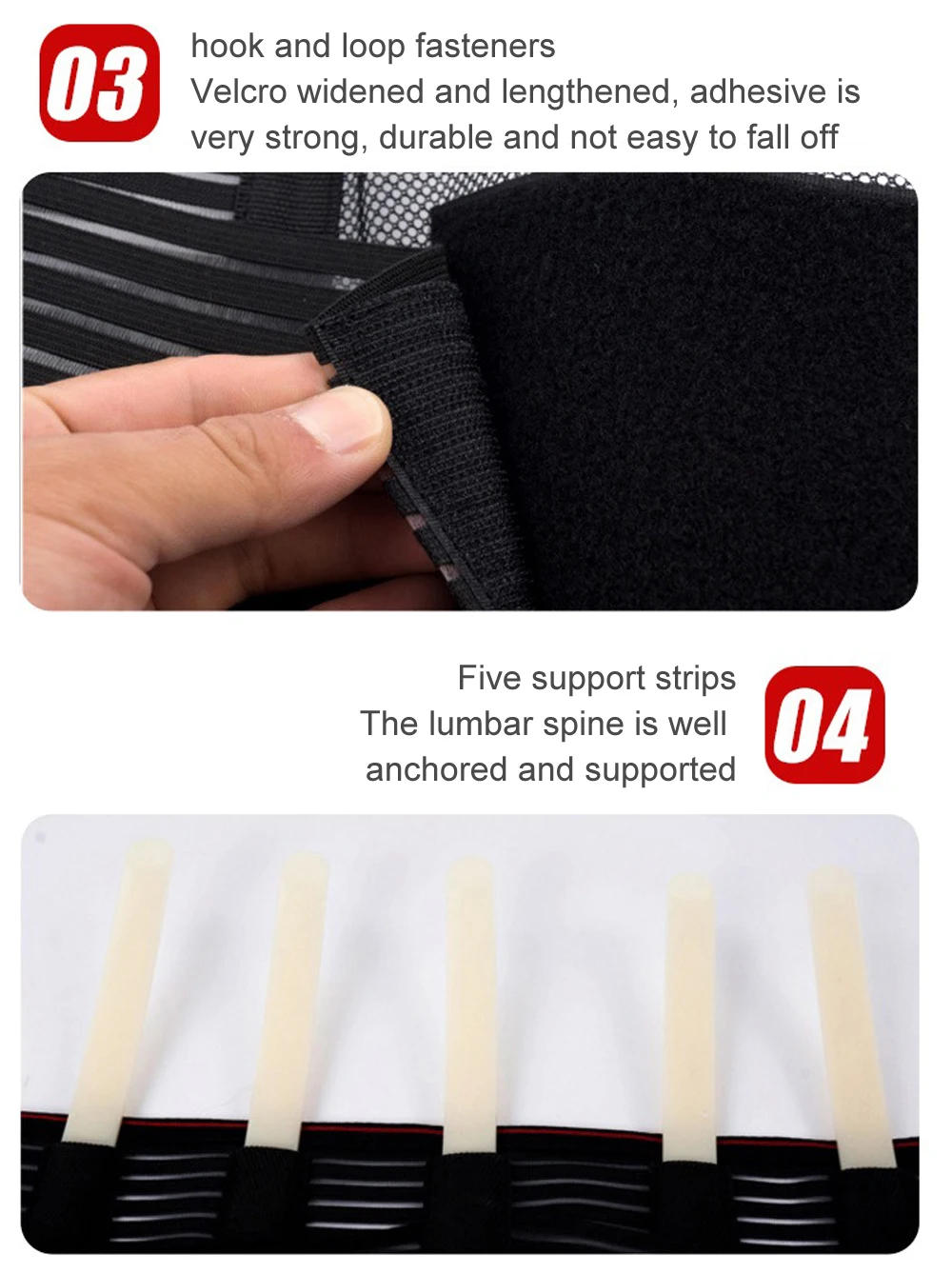 Description Picture 6 of itemLarge Size 4XL 5XL 5 Keel High Elastic Waist Posture Correction Brace Lumbar Disc Herniation Back Pain Supporter Protection Belt