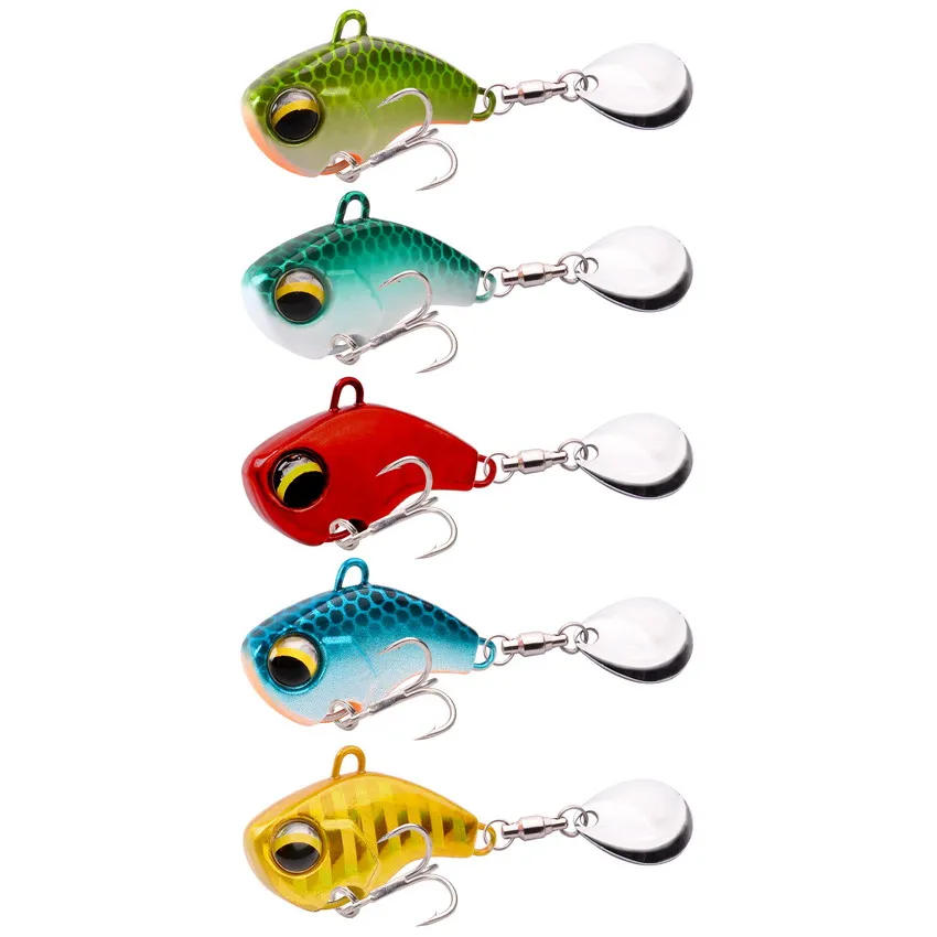 Description Picture 5 of itemFishing Lures Wobble Rotating Metal Vib Vibration Tail Winter Fishing 6g 14g 26g Artificial Hard Baits Jig Spinner Spoon Pesca