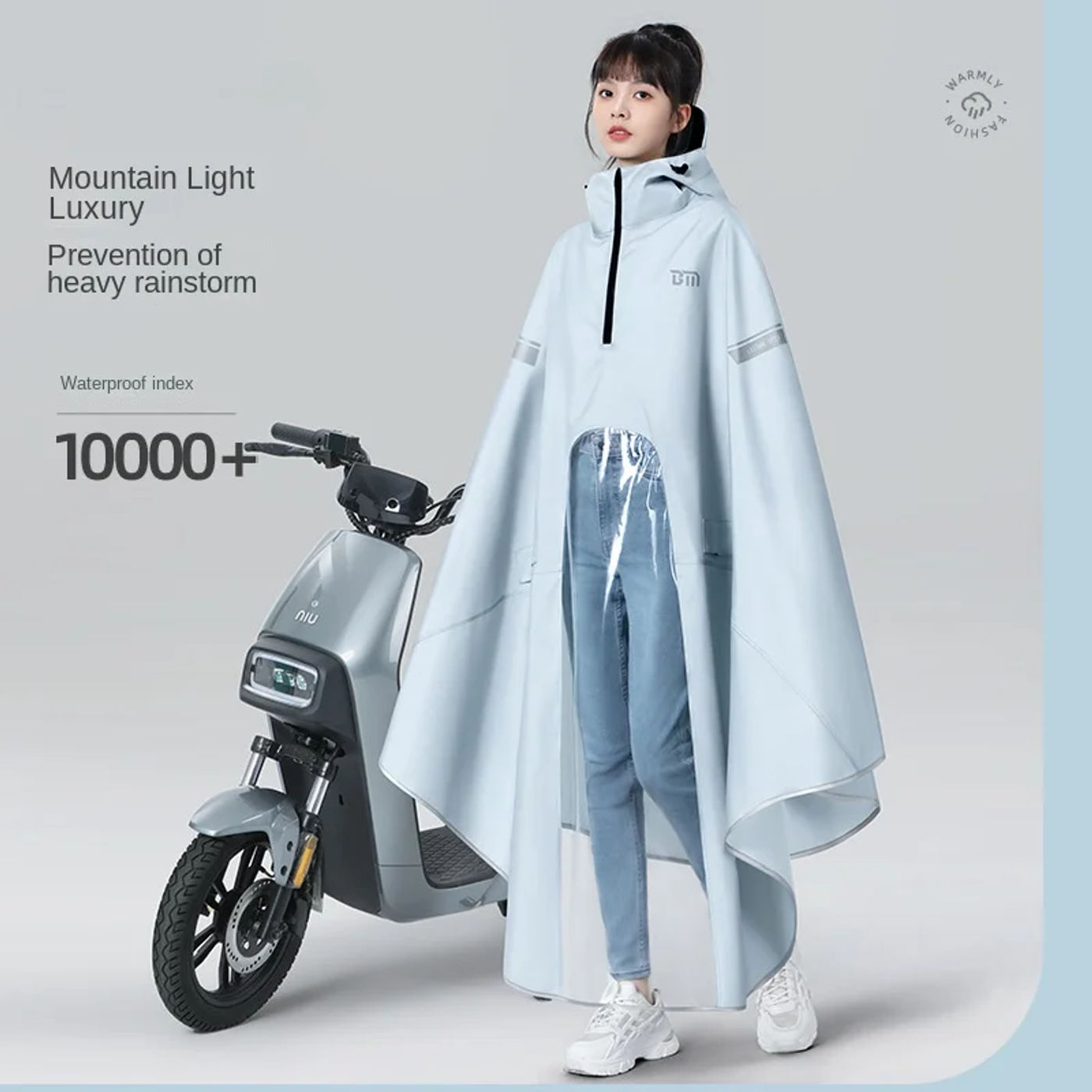 Description Picture 4 of itemElectric Car Battery Car Raincoat Thickened and Lengthened Adult Rain Gear Enlarged Motorcycle and Bicycle Poncho
