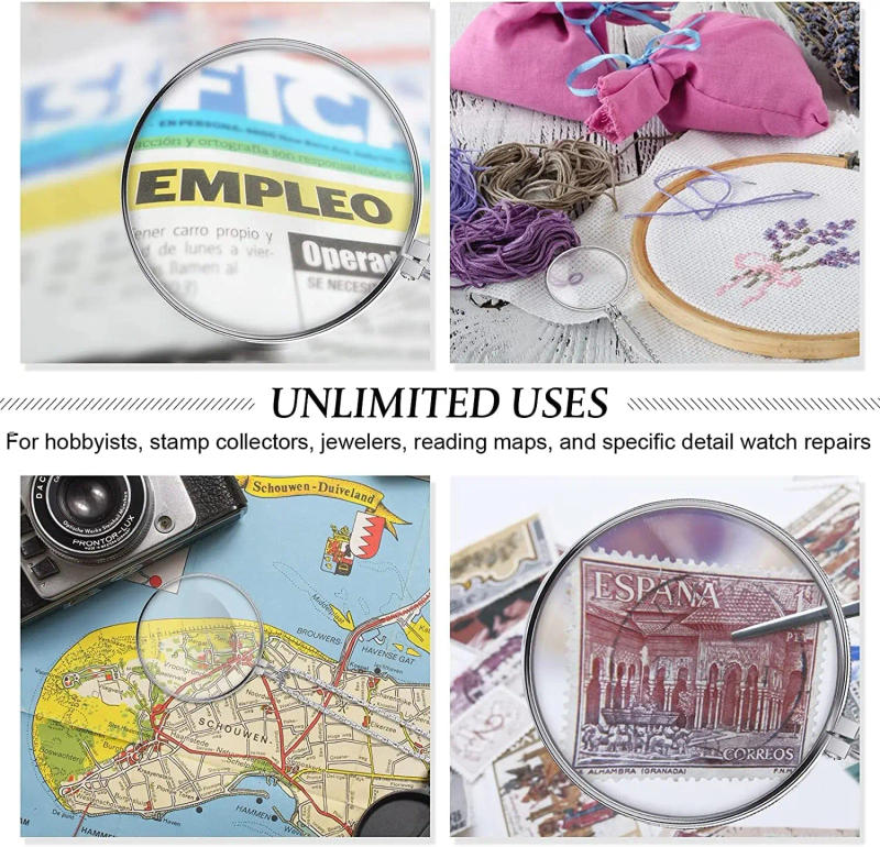 Description Picture 3 of itemPortable Pocket Magnifying Glass Pendant Necklace 5X Magnification Alloy Material Mini Magnifiers for Gift Reading Coin Jewelry