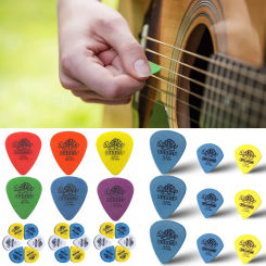 10Pcs ABS Material Anti-slip Style Multicolors Triangle Electric Guitar Picks Plectrum Thickness Guitar Accessories Music Picks