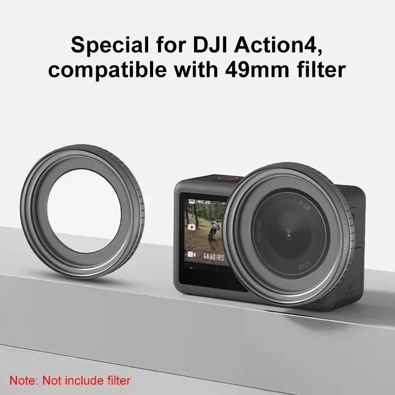 Description Picture 3 of item1pcs Lens Filter Adapter Ring Frame For DJI Osmo Action 4 Camera Metal Filter Holder Accessories