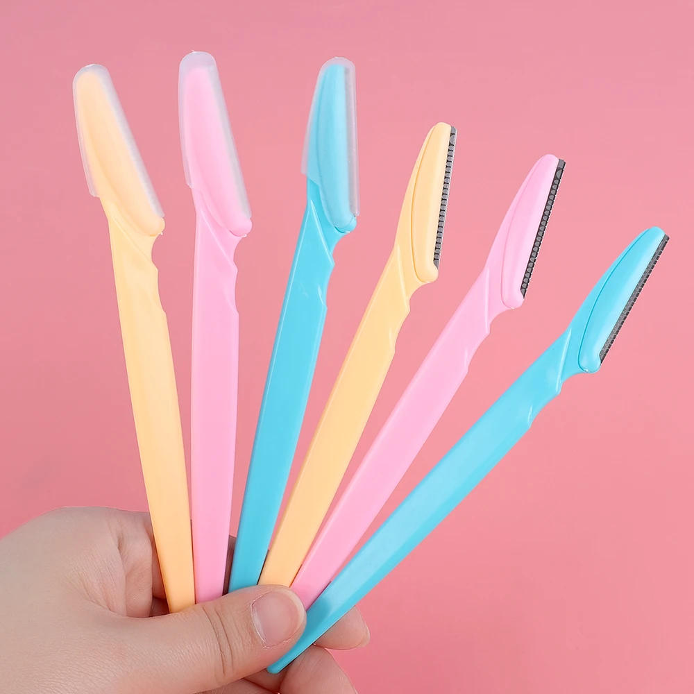 Description Picture 6 of itemEyebrow Trimmer Blade Women Safety Face Razor Eyebrows Shaping Knife Portable Brow Epilation Hair Removal Cutters Makeup Scraper