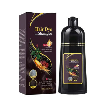 3in1 Hair Dye White To Black Shampoo  Natural Mild Black Shampoo Herbal Polygonum Effective Anti White Gray  Color Cream