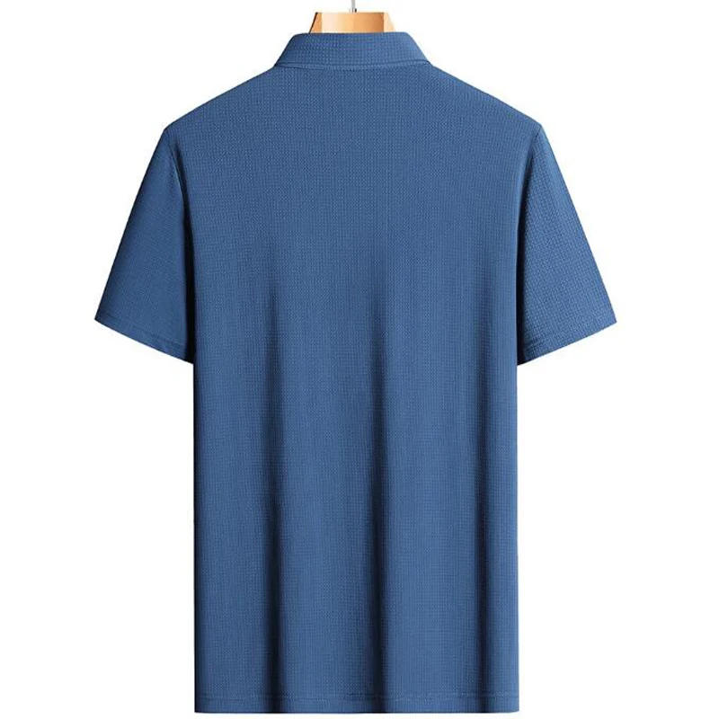 Description Picture 4 of itempolo shirt men M-7XL 8XL 9XL Summer new High quality mens short-sleeved polo shirt Ice silk Men's business casual polo shirt A90