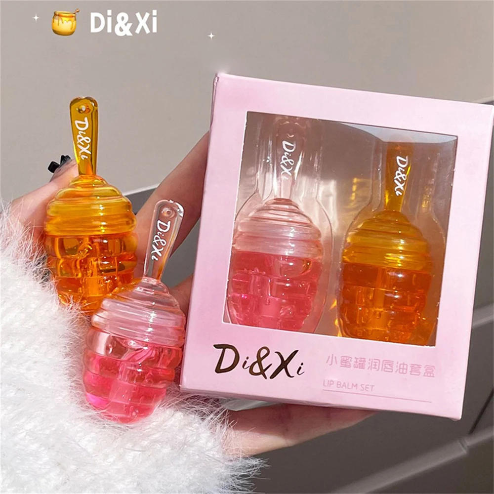 Description Picture 4 of itemHoney Pot Lip Oil Fresh Fruit Lip Balm Set Long Lasting Moisturizing Clear Lip Oil Liquid Lipstick Lipgloss Makeup Cosmetics