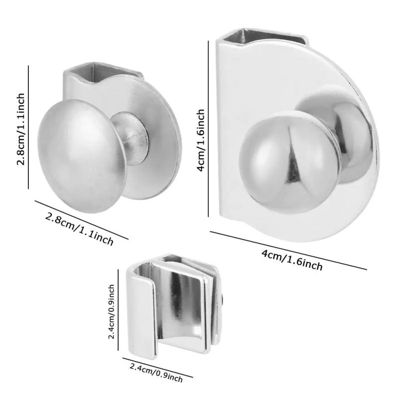 Description Picture 4 of itemKitchen Durable Board Support Plank Clip No Drilling Door Clips Glass Clamp Glass Door Handle Cabinet Drawer Pull