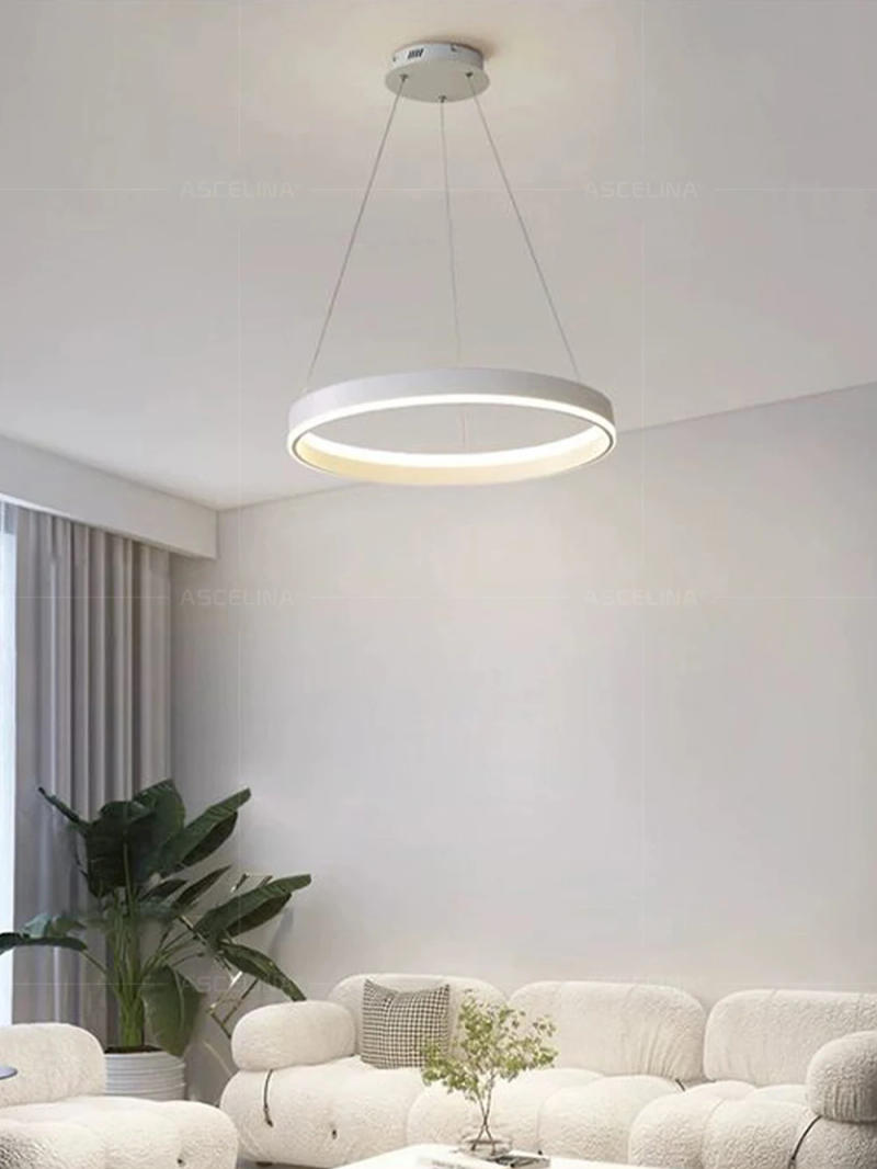 Description Picture 4 of itemNordic LED Pendant Light White Home Decorative Ceiling Hanging Lamp Living Room Dining Table Bedroom Study Minimalism Chandelier