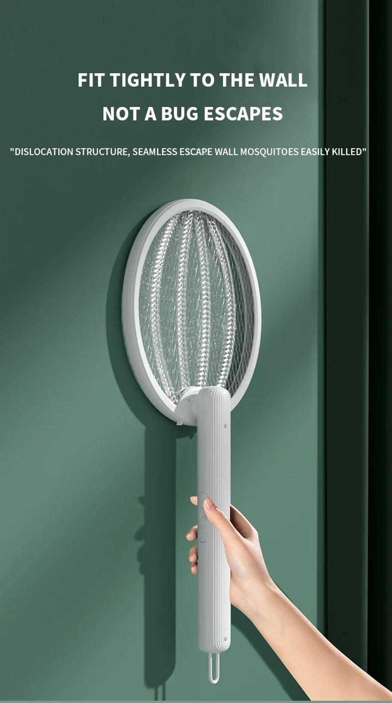 Description Picture 4 of itemFoldable Electric Mosquito Killer Fly Swatter Trap USB Rechargeable Mosquito Racket Insect Killer with UV Light Bug Zapper 3000V