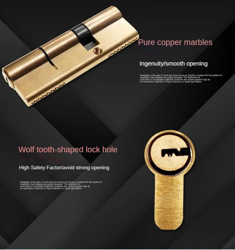 Description Picture 5 of itemLock cylinder outdoor idoor 65MM-120mm lock Core Entrance lock Cylinder door lock 8 keys,Pure copper Double Lock Core cilindros