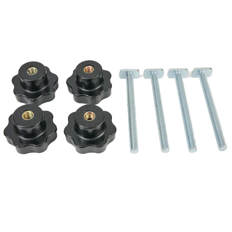 Description Picture 4 of itemKnob Nut T-Slider Bolt With Plastic Knob Nut Woodworking Tools 4 Sets Carbon Steel For Clamping Jigs & Fixtures