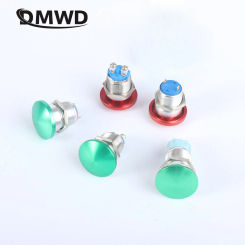 16mm Car press button momentary/latching Metal Waterproof Alloy Push Button Switch mushroom pin/screw terminal
