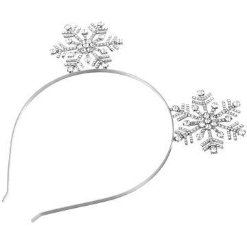 3 Pcs Snowflake Crystal Headband Christmas Headbands Alloy for Women Hair Accessories Jeweled Miss Decoration
