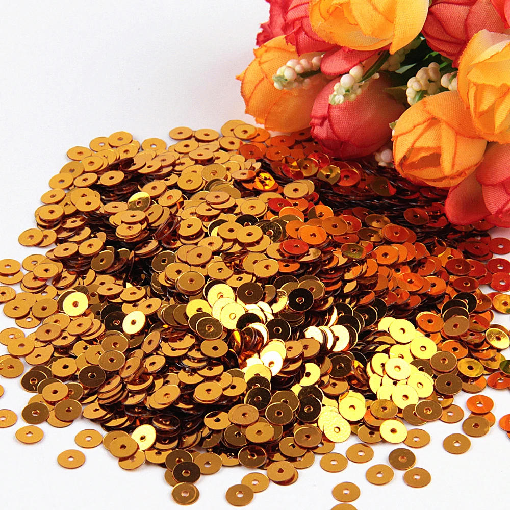 Description Picture 6 of itemGold Sequin 3mm 4mm 5mm 6mm Flat Cup Round Loose Sequins for Crafts Sewing Decoration DIY Accessory Lentejuelas Para Coser