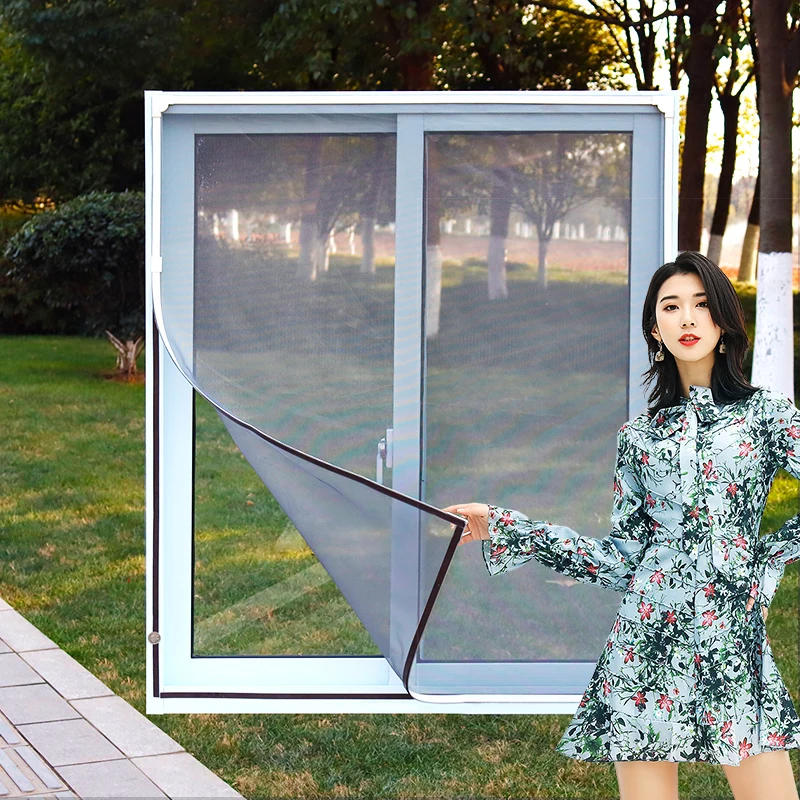 Description Picture 5 of itemInvisible Window screen Mosquito Net Household Self Adhesive Suction Cup Magnetic Window Mesh Mosquito Net  magnetic screen door