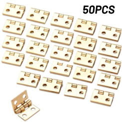 50pcs 8*10mm Mini Cupboard Door Hinges With Screws For Diy Craft Wooden Cabinet Drawer Jewellery Box Furniture Hardware