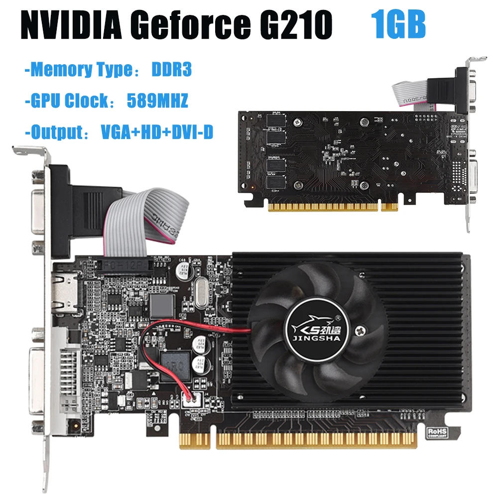 Description Picture 2 of itemGT210 1GB 64Bit GDDR3 Graphics Cards PCI-E Pcie 2.0 X16 VGA DVI Video Card For NVIDIA Geforce 1gb PC GPU GT 210 64 Bit