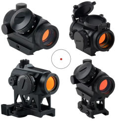 Outdoor Tactical Hunting Shooting 1x25 Red Dot Optic Reflex Sights 2MOA Shockproof Riflescopes Compact Accessories Fit 20mm Rail