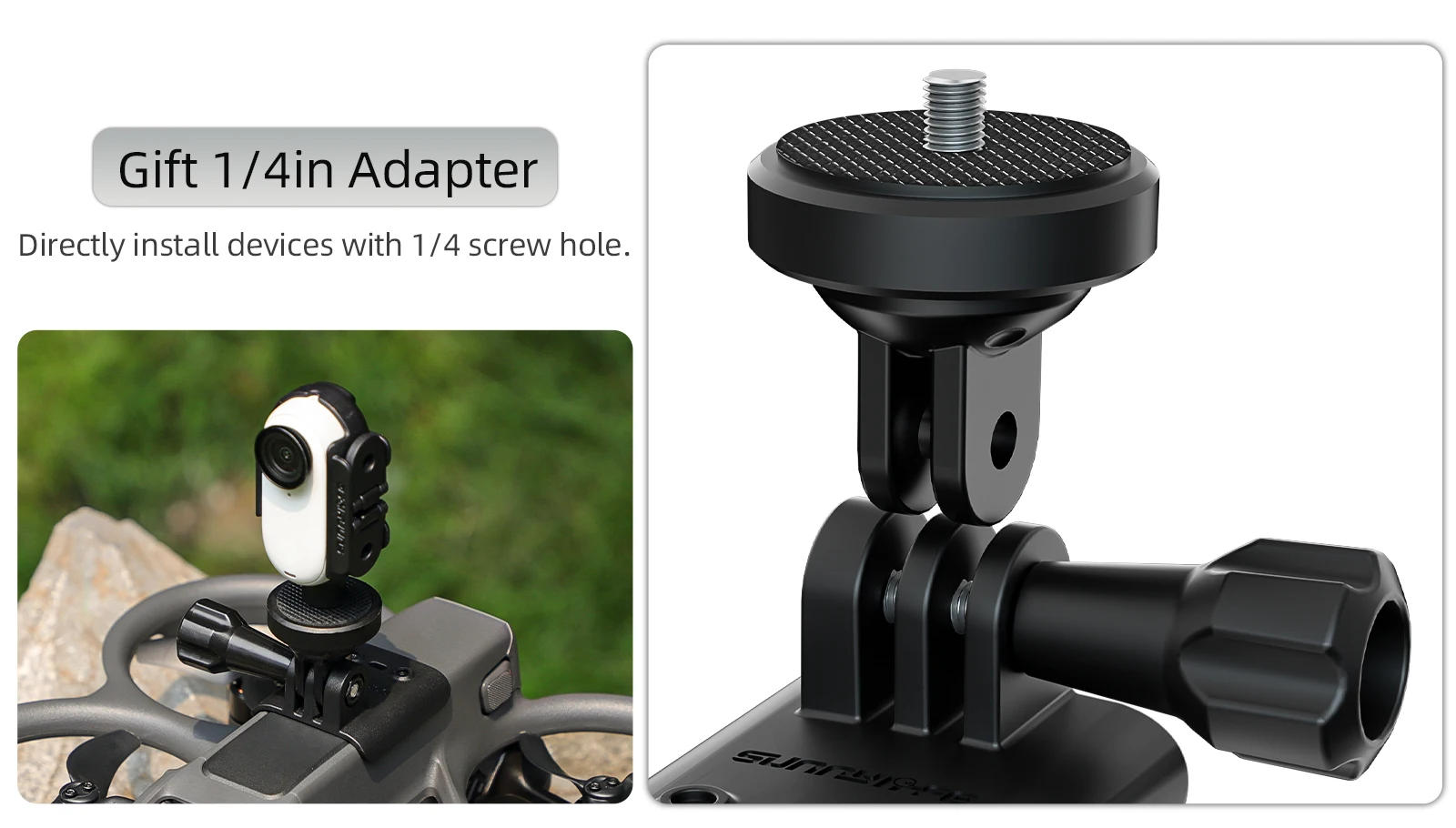 Description Picture 4 of itemExtension Bracket For GoPro 11/12  Insta360 X3/ X4 Action Camera Mount Fixing Adapter Holder For DJI Avata 2 Drone Accessories
