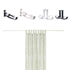 1pc Double Curtain Rod Brackets Window Hardware Holder Home Decor Side Top Mounted Easy to Install