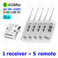 1Receiver 5Remote