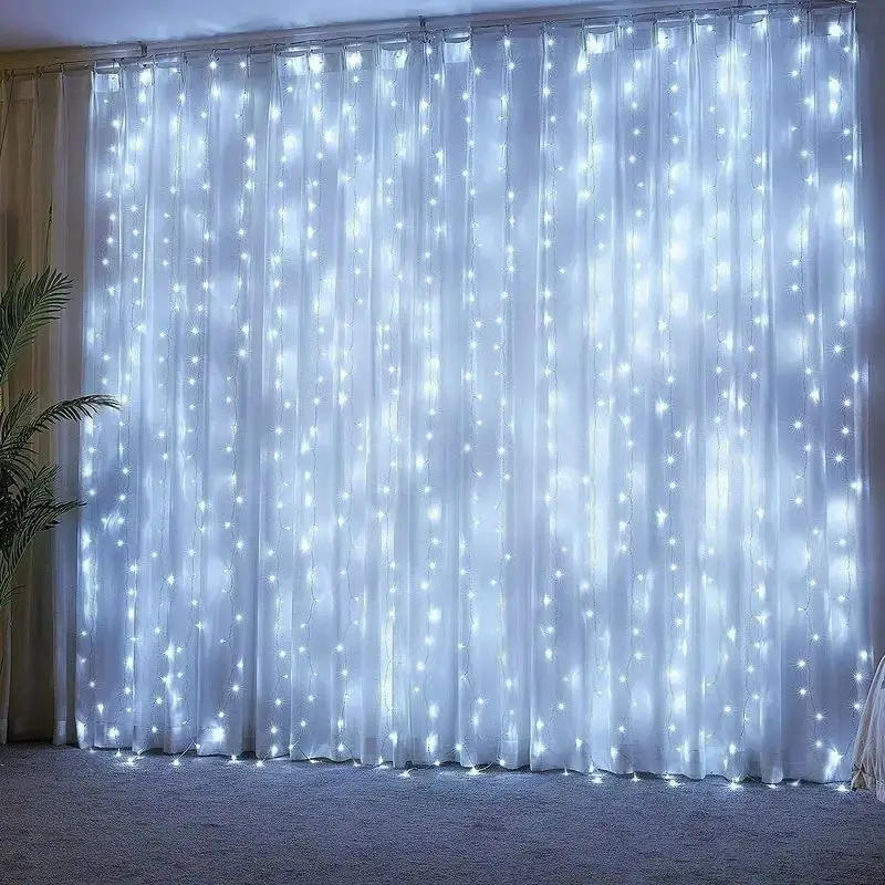 Description Picture 6 of itemNew Year 2025 DIY Decoration USB Curtain Light Outdoor Christmas Wedding Party 8 Mode LED Fairy String Lamp Garden Holiday Light