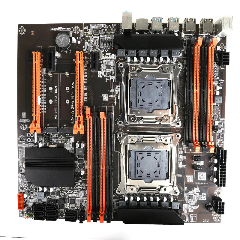 Description Picture 3 of itemX99 Dual CPU Motherboard, ZX-DU99D4X8, V1.1 Slot, Intel X99 Chip, Supports LGA 2011 and LGA 2011-3 CPUs, DDR4 RAM