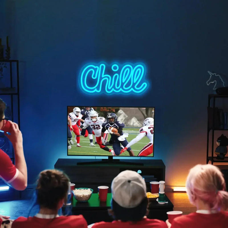 Description Picture 3 of itemChill Neon Sign LED Neon Sign for Bedroom Neon Sign for Wall Decor Neon Light Sign for Man Cave Bathroom Bar Party Club Decor