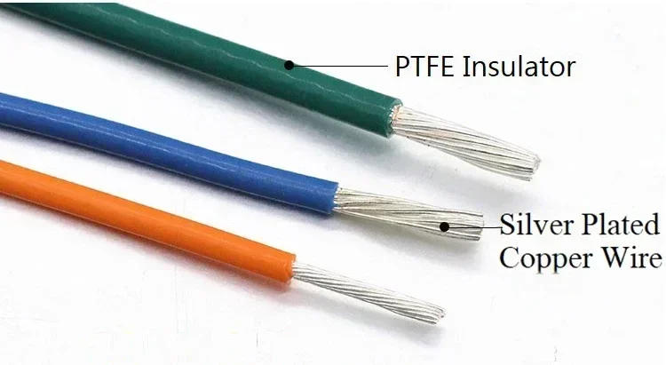 Description Picture 6 of item5/10m PTFE Wire Silver Plated High Purity OFC AWG30~10 Electronic Signal Copper HiFi Audio Speaker Headphone Cable DIY