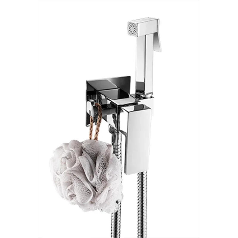 Description Picture 5 of itemWall Mounted Toilet bidet sprayer set Brass Hot and Cold Bidets faucet Bathroom sprayer shower bidet High Pressure gun