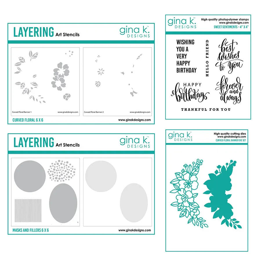 Description Picture 2 of itemLayering Art Stencils Curved Floral Stamp and Metal Cutting Dies Set for DIY Scrapbook Photo Album Template Paper Card Handmades