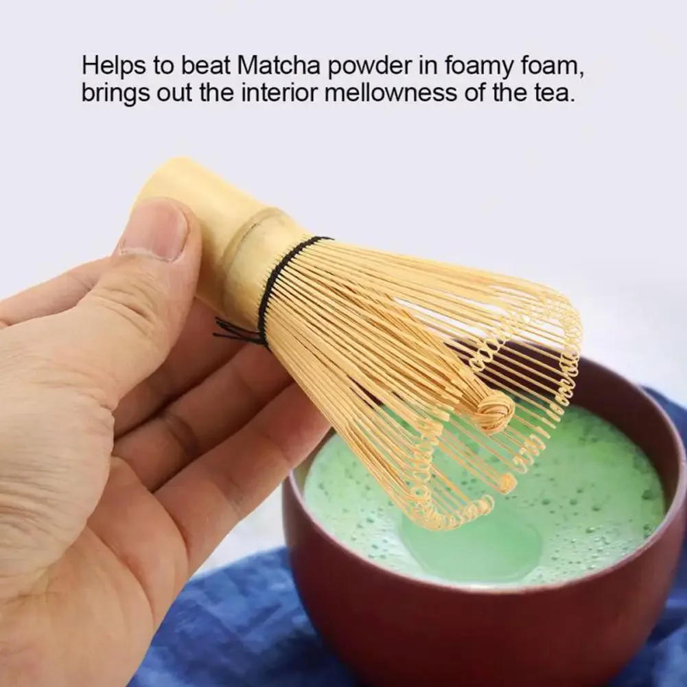 Description Picture 5 of itemJapanese Matcha Tool Set Eighty Matcha Brush Tea Set Accessories Kitchen Gadgets Log Color  Bamboo Whisk Cleaning For Wreaths