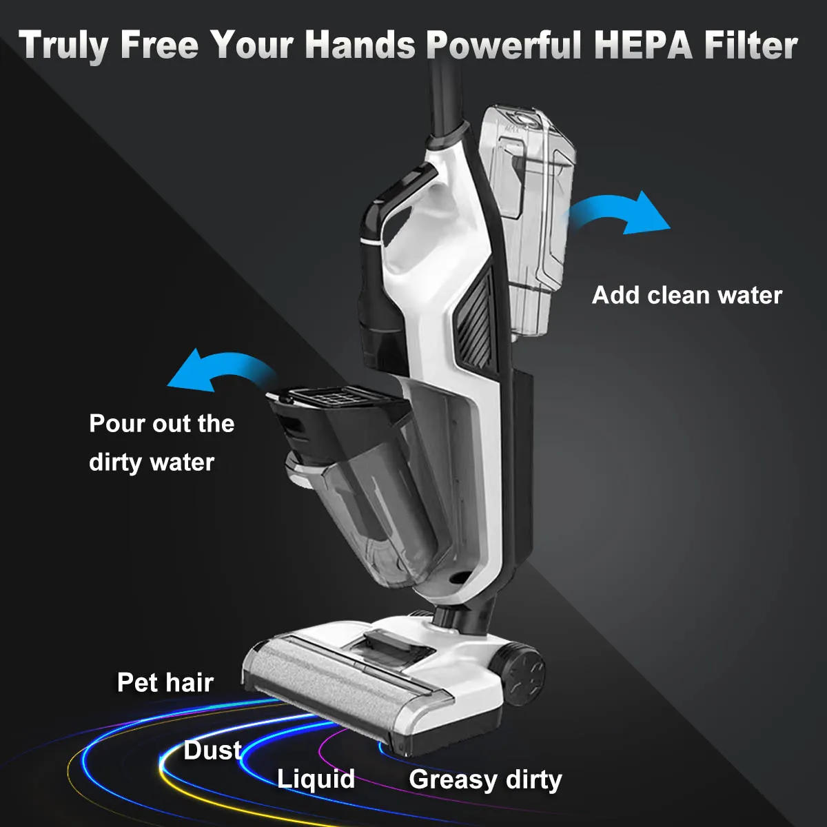 Description Picture 5 of itemSTEAM VACUUM CLEANER smart floor carpet cleaning machine portable water vacuum cleaner