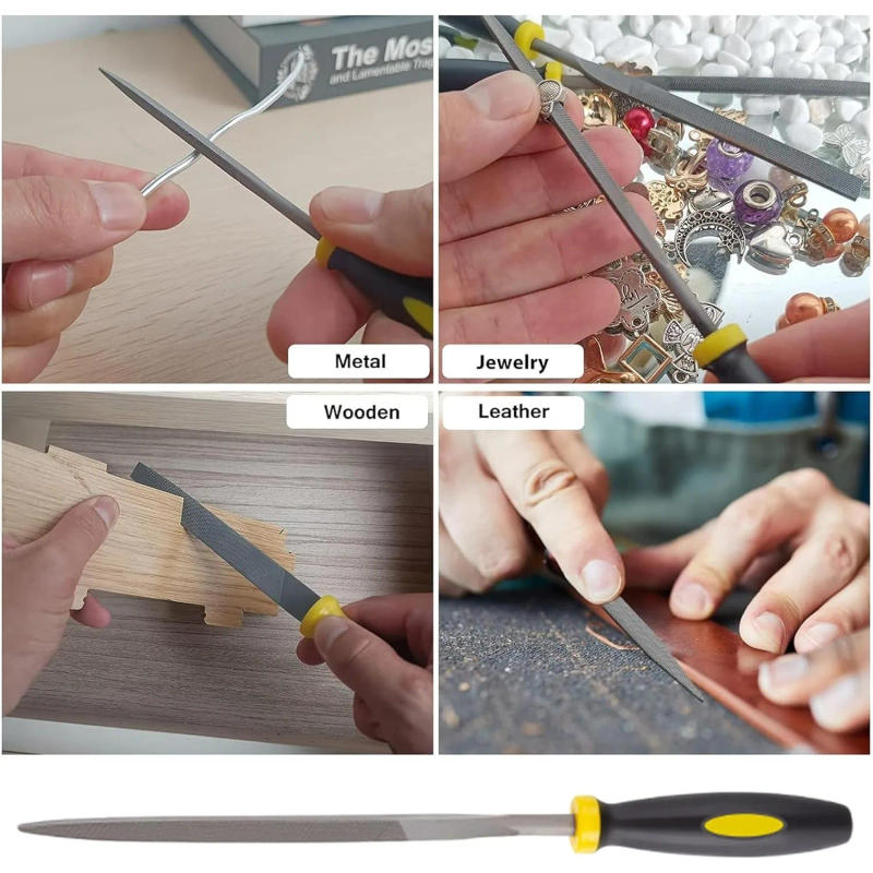 Description Picture 4 of item5Pcs Alloy Steel File Set Precision Round Half-Round Flat Square Triangular Hand Files