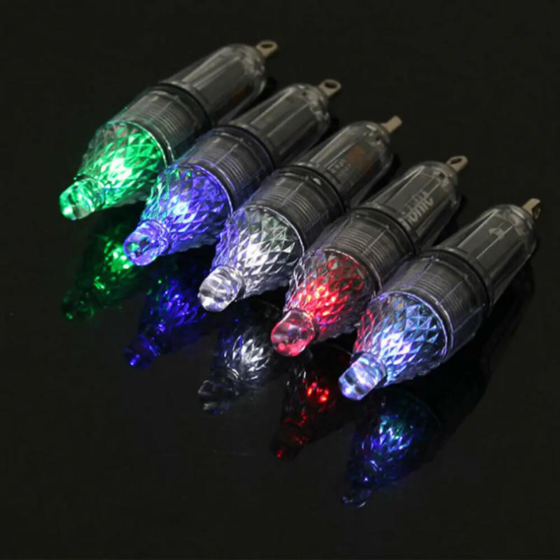 Description Picture 2 of item12cm Multicolor Mini LED Deep Drop Underwater Flash Lights Deep Sea Bottom Fish Lure LED lamp Fish Light Night Fishing Lights