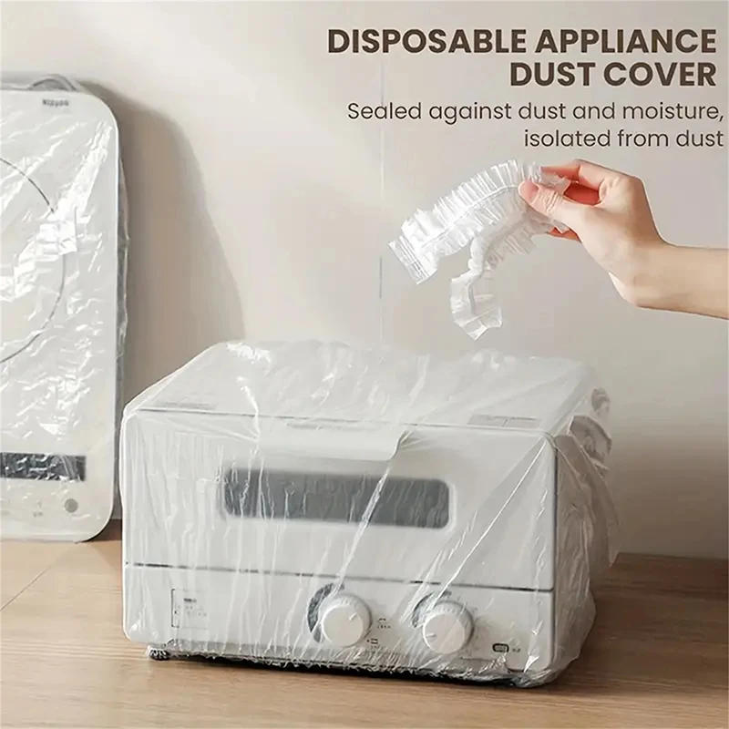 Description Picture 3 of itemDisposable Dust Cover Household Appliances Extra Large Thickened Fan Rice Cooker Microwave Oven Universal Transparent Cover