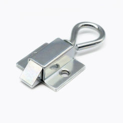 DK634 Latch Lock Cabinet Lock, Lron Hasp, Push-Pull Type Box Latch Lock, Door Latch Buckle Pull Ring