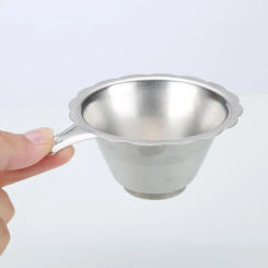 Double-layer Fine Tea Strainer Filter Sieve Stainless Steel Tea Infuser Teapot Filter Silver Color Teaware Tea Strainer Kitchen