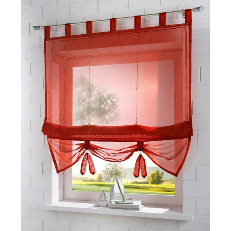 Description Picture 5 of itemCurtain Short Solid Color Window Valance Gauze Windows Kitchen Blinds for Living Room Bedroom Decoration