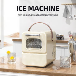 Countertop Ice Maker Portable Ice Cube Machine with Carry Handle Ijsblokjesmachine Elektrisch Machine A Glaçons