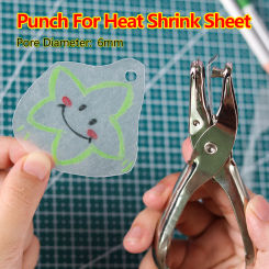 Metal Punch Pliers For Heat Shrink Sheet Single Hole Puncher DIY Handmade Heat Shrinkable Sheet Tool 6mm Pore Diameter