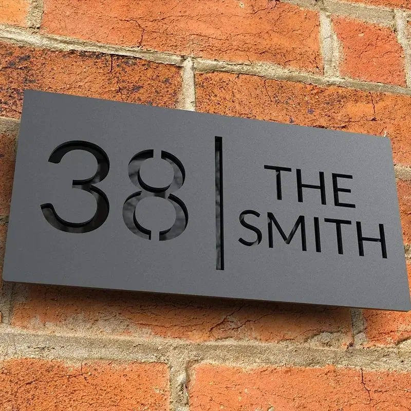 Description Picture 4 of itemCustom House Number House Signs Door Number House Address Numbers Modern House Sign | Rectangle House Number | 360 x 175mm