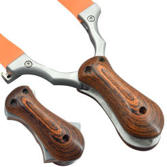 Stainless Steel Folding Slingsshot Outdoor Shooting Flat Leather Slingshot Simpleshot Archery Slingsshot for Hunting Kit