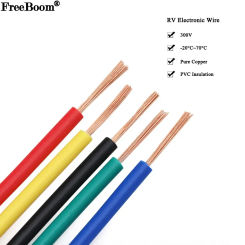 RV Copper Wire Flexible Cable Electric PVC Electrical Cable 300/500V Single-Core Multi-Strand Flexible Wire For Car Audio Wires