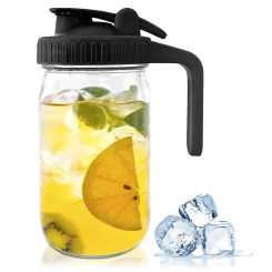 32Oz Mason Jar Pour Spout Lid -Glass Pitcher Breast Milk Pitcher Seal For Juice,Milk,Coffee,Tea,Lemonade,Drink