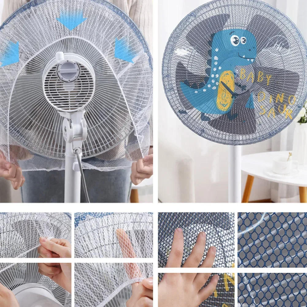 Description Picture 6 of itemChild Baby Anti-pinch Electric Net Fan Protection Covers Kids Finger Guards Round Fan Electric Fan Cover 40-45cm Universal