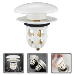 1pcs Ceramic Drain Stopper Pop-Up Bounce Core Basin Drain Filter Valve Hair Catcher Shower Sink Strainer Stopper Bathroom Cover