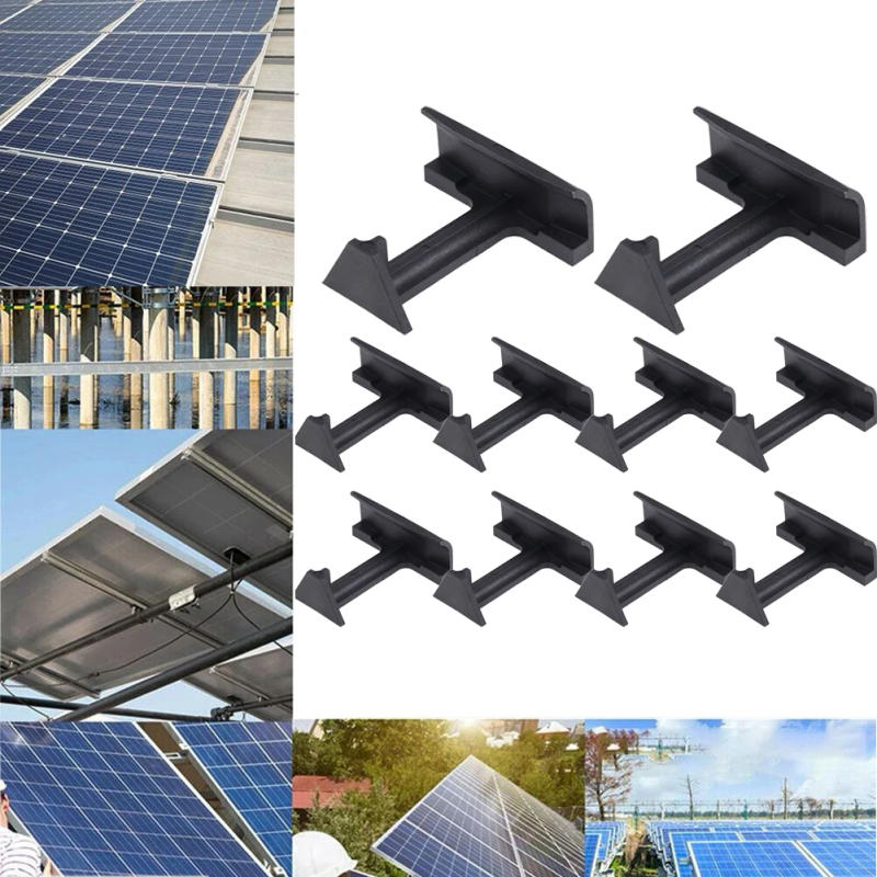 Description Picture 3 of item10Pc PA66 Solar Panel Water Drainage Clips PV Modules Cleaning Clips 30 35 40mm For Water Drain Cleaning Solar Power Parts-Black
